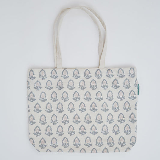 Jaipur Acorn Dove Grey Canvas Bag