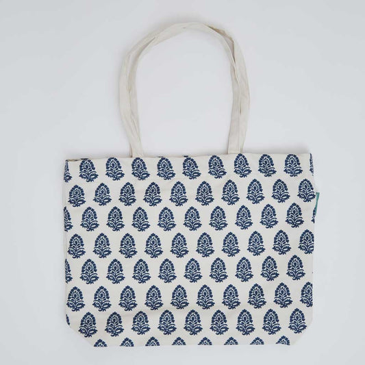 Jaipur Acorn Navy Canvas Bag