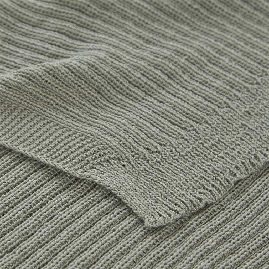 Dove Grey Knitted Throw