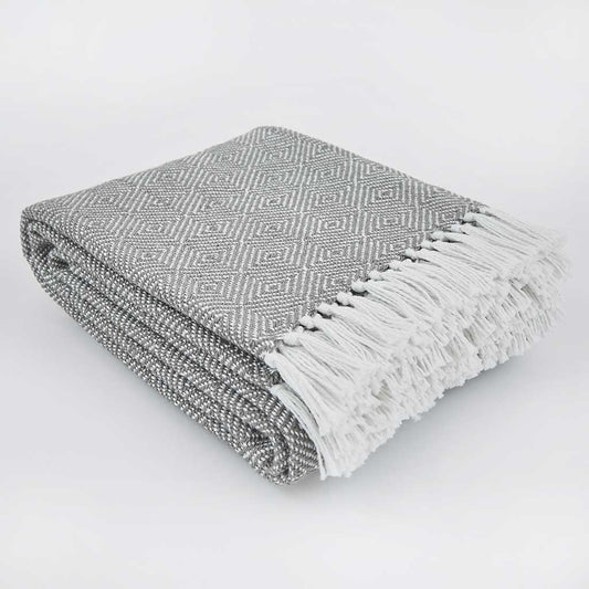 Diamond Slate Grey Blanket