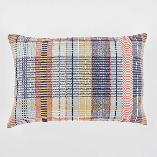 Madras Pink Check Cushion