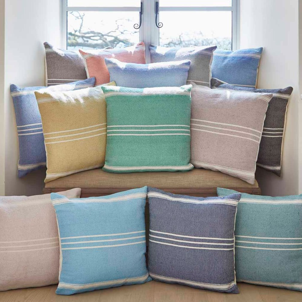 Oxford Stripe Lavender Cushion