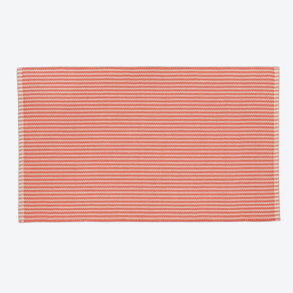 Polperro Stripe Coral Rug