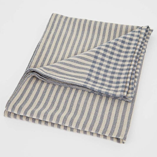 Toulouse Blue Stripe Tablecloth