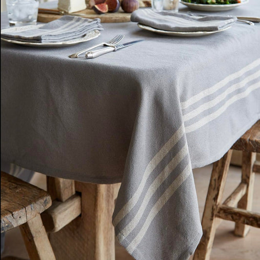 Maxime Grey & Linen Tablecloth