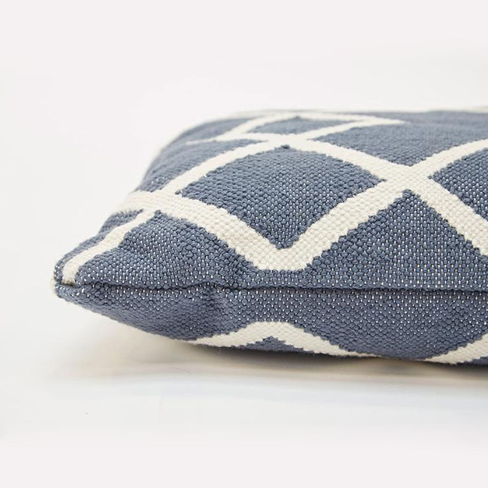 Juno Navy Cushion close up