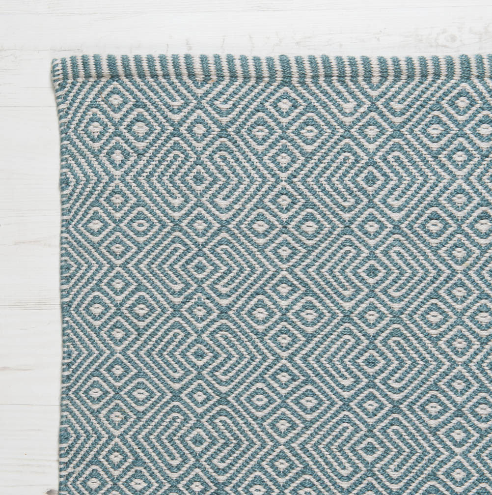 Teal Provence Rug Close up