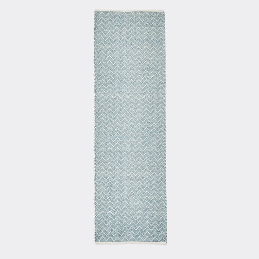 Teal Chenille Runner Rug